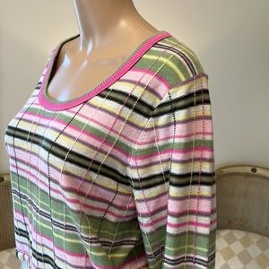 Sigrid Olsen Sweater with Belt Detail, great Colors for Spring, New with Tags
